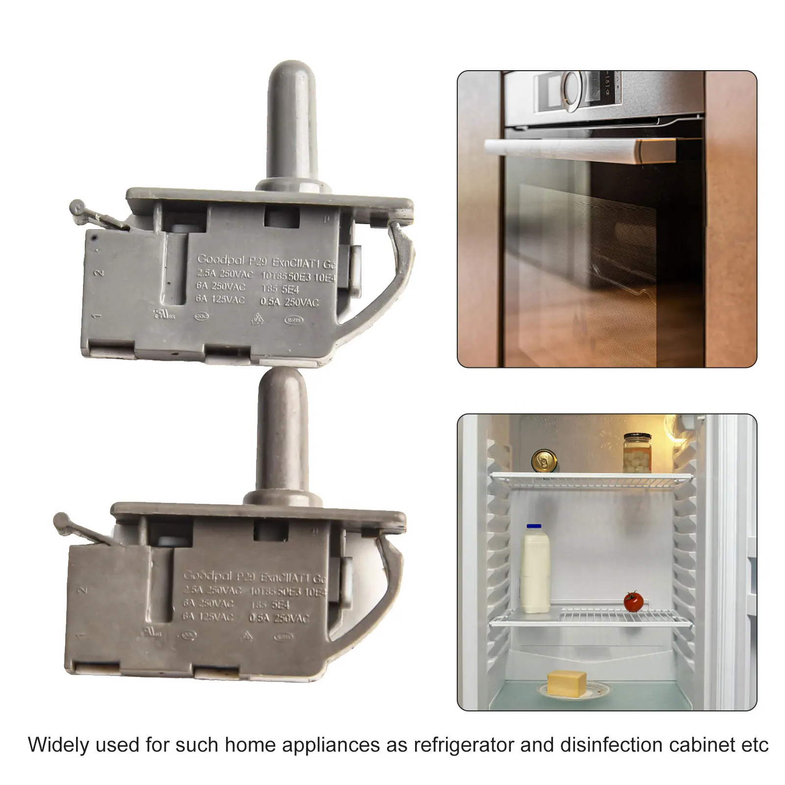 2pcs For-Refrigerator Home Improvement Door Light S Witch Plastic Wide-Range Voltage Inputs Brand New Push Button Switch Tools