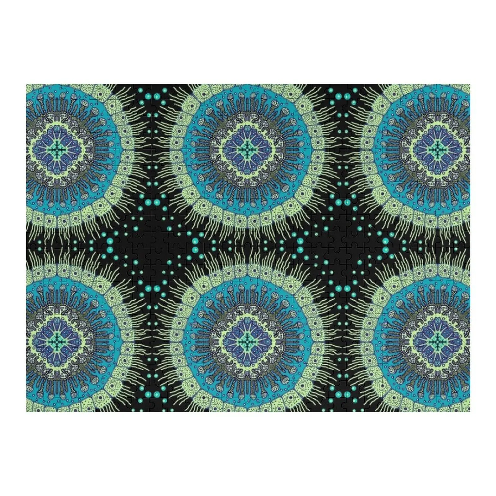 

Cell biology mandala blue Jigsaw Puzzle Wood Adults Photo Custom Puzzle