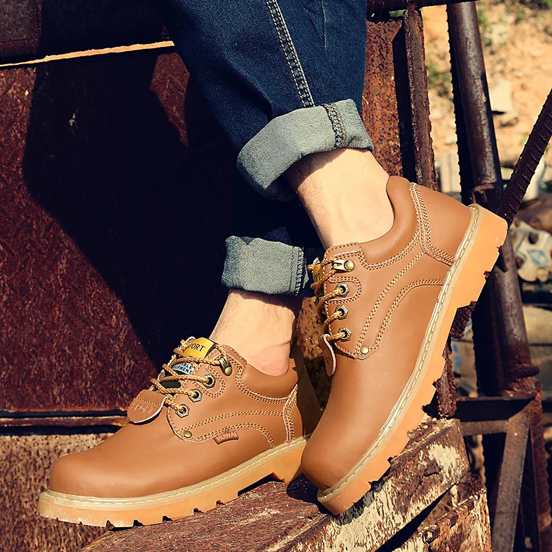 

Men's Shoes British Style Leather Casual Shoes Fashion Business Leather Shoes Classic Retro Tooling Work Shoe Zapatos De Hombre
