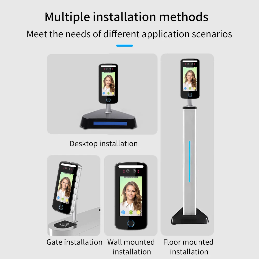 Tuya Smart Life Wifi Dynamic Face Recognition Access Control TCP / IP 125K RFID Time Attendance System Facial Reader Waterproof