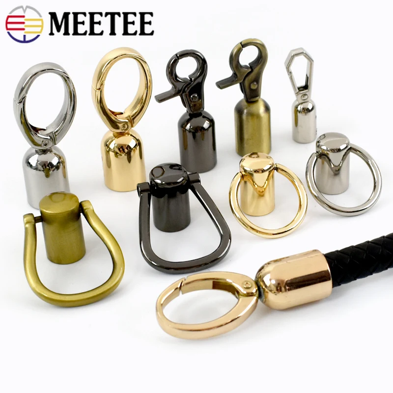 2/4/10Pcs Metal Buckles Tassel Cap Clip Cord Lock Stopper Bag Strap Connect Hanger Clamp Hook Handbag Handle Buckle Accessories