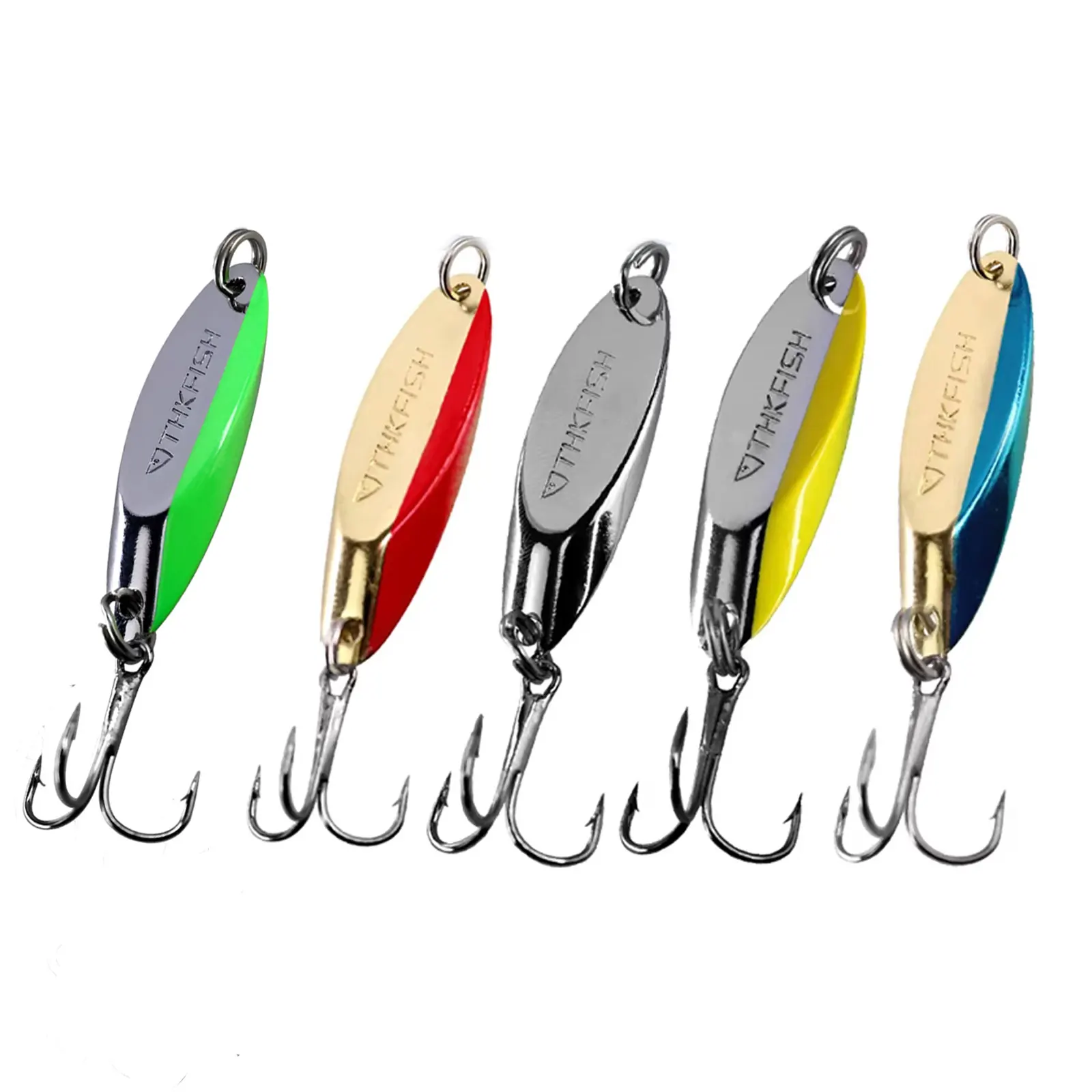 

5pcs Metal Spoon Trout Lures 3.5g 5.5g 7g 10g 14g 21g Jig Hard Bait Wobblers Crankbait For Pike Bass Spinner Spoons With Hook