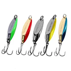 5pcs Metal Spoon Trout Lures 3.5g 5.5g 7g 10g 14g 21g Jig Hard Bait Wobblers Crankbait For Pike Bass Spinner Spoons With Hook