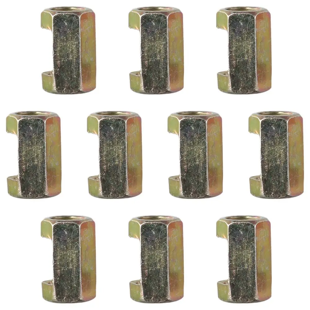 10 Pcs Plating Iron M10 Thread 25mm Lamp Repair Coupling Nut Zinc Chandelier Height Hexagon Ceiling Light
