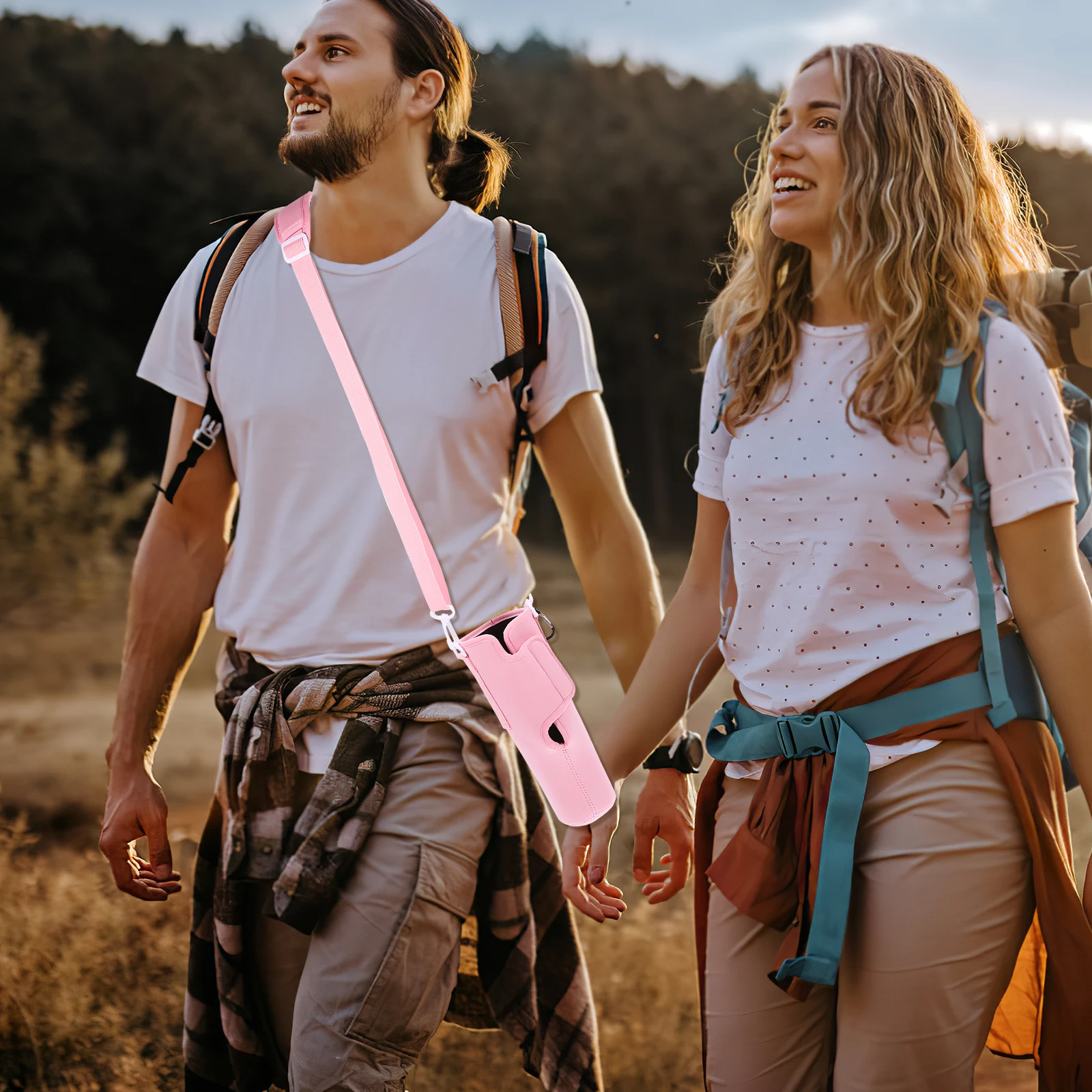 

Water Carrier Bag Portable Bottle Holder Adjustable Strap Scratch Resistant Durable Outdoor Travel Hiking Camping Sports