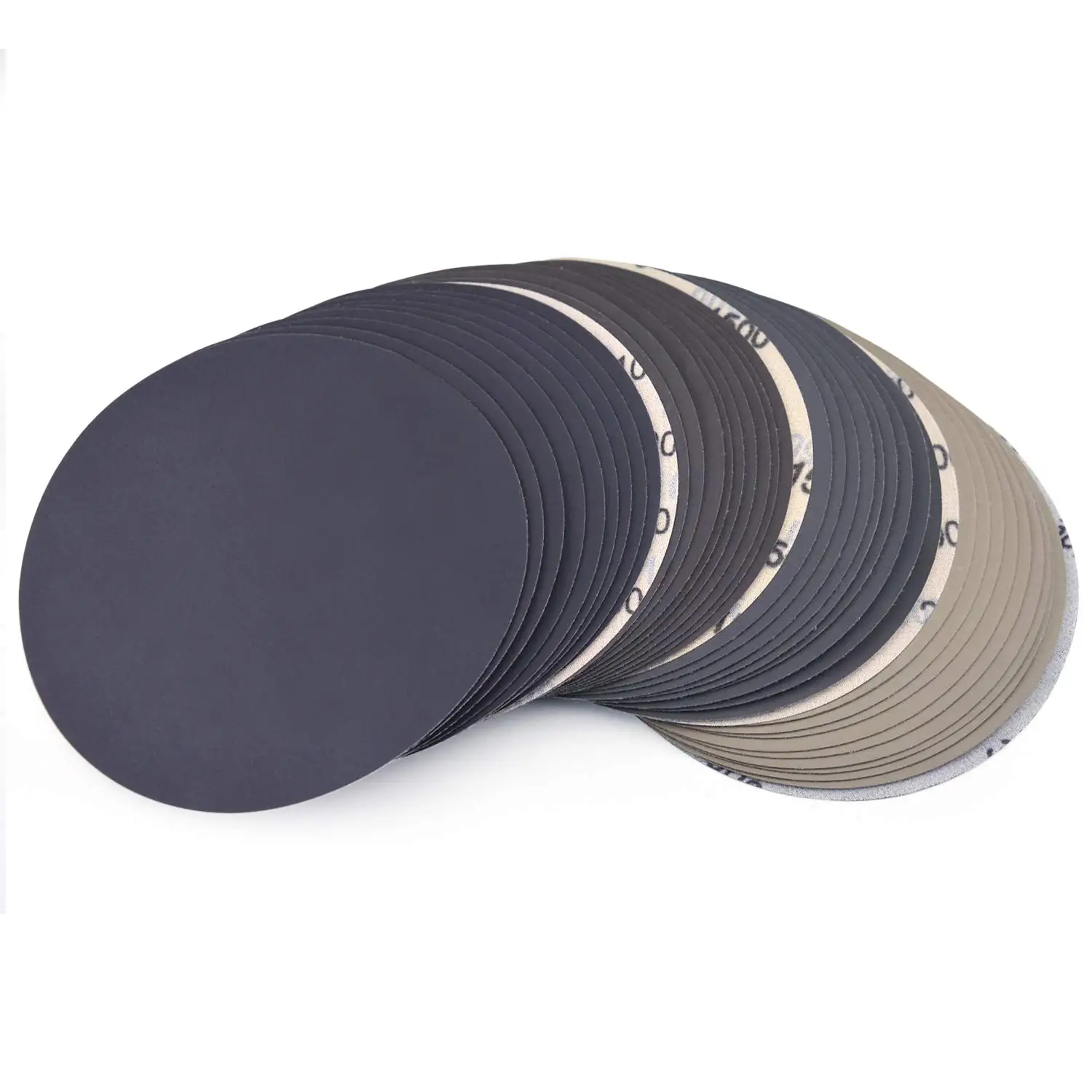 40PCS 7Inch Sanding Discs Fine Grit Assorted Wet High Performance Waterproof Hook Loop Sanding Disc Silicon Carbide Sandpaper