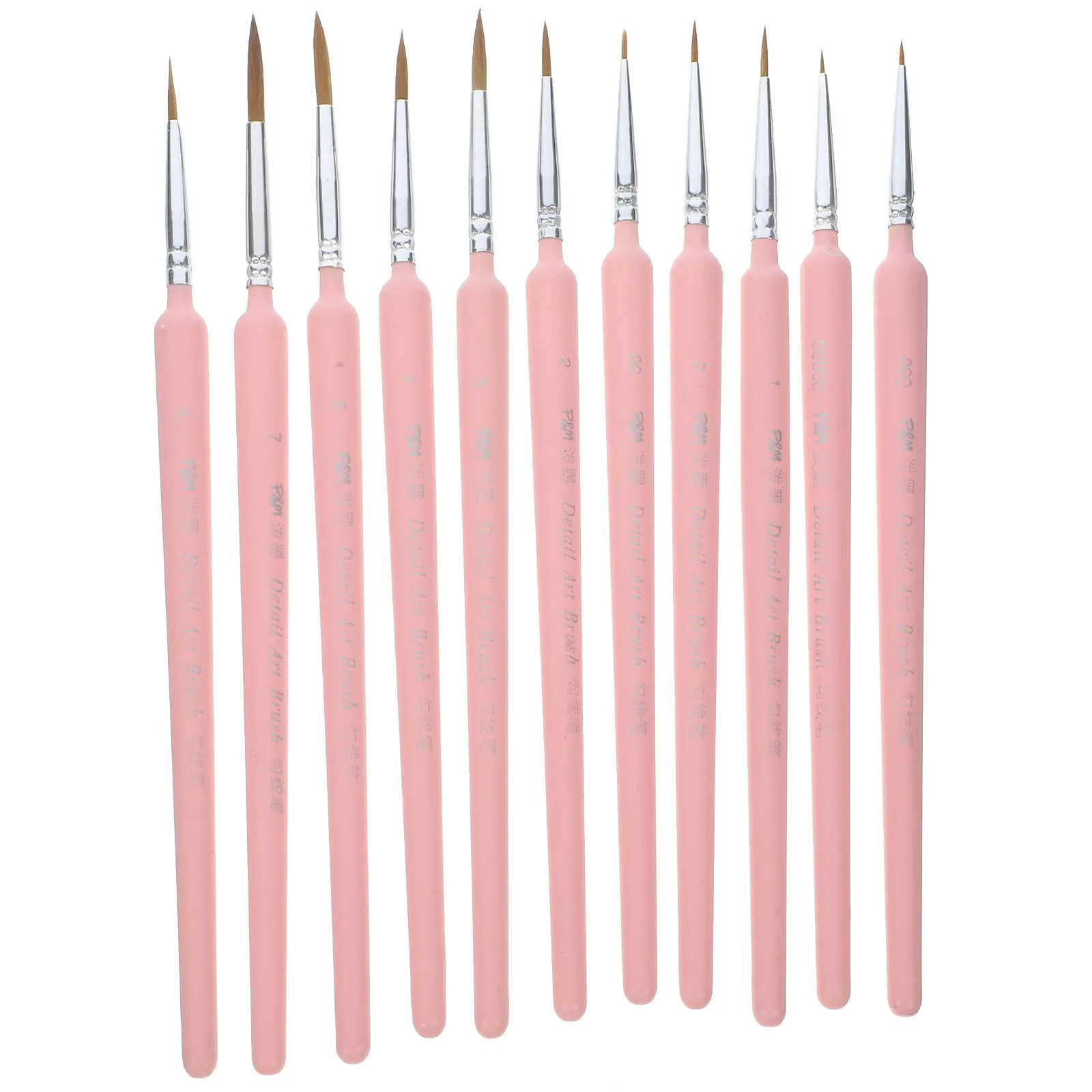 

Набор из 11 тонких кистей для рисования: акварель, акрил, гуашь, миниатюры, роспись камней, детализация, рисование на лице, нейл-арт