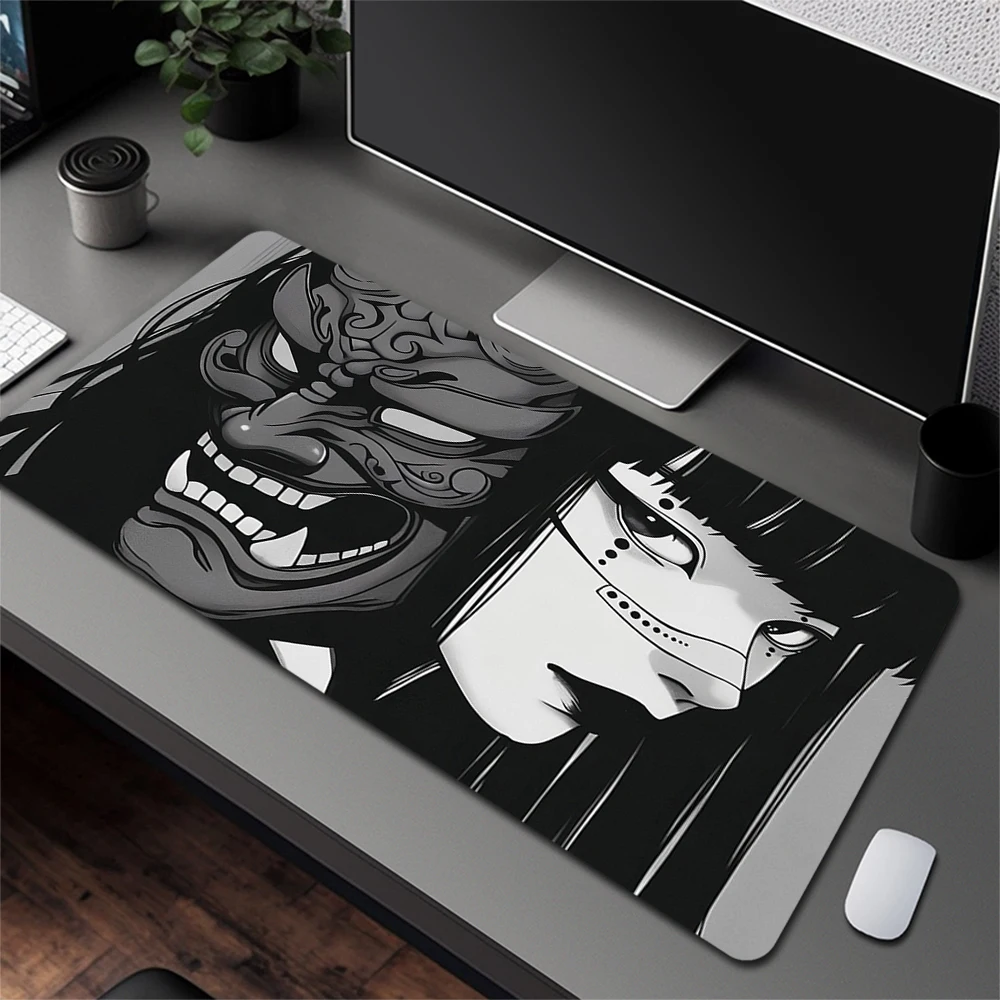 

Devil Gaming Mouse Pad Anime Mouse Mat Oni Mask Large Rubber Mousepad 900x400mm Gamer Laptop Desk Mat Computer Game Keyboard Pad