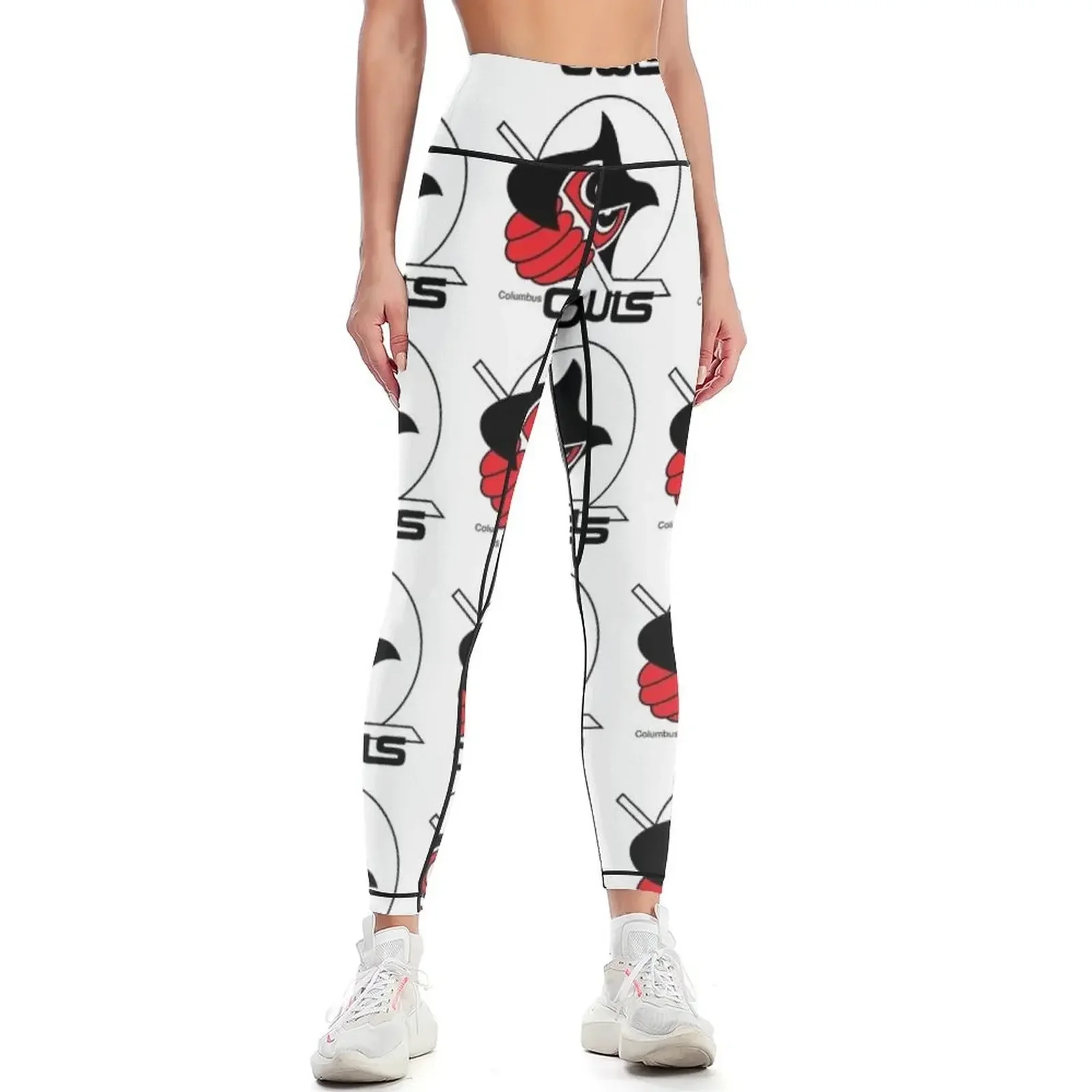 

Columbus Owls hockey logo Leggings sport set for physical Pants sport Women's sports pants Womens Leggings