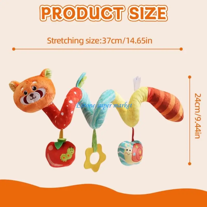 090B Đa Giác Quan Đồ Chơi Trẻ Sơ Sinh Vải Mềm Gấu Trúc Móc Xe Đẩy Cũi Khám Phá Kích Thích Thị Giác Trẻ Sơ Sinh