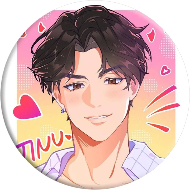 Kpop شيطان الصيادين Huntrix Saja بنين الكرتون شارة مرآة المفاتيح قلادة حلقات المفاتيح السيارة ظهره اكسسوارات هدايا عيد الميلاد #6