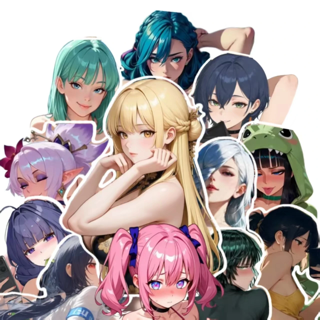 60PCS Sexy Girl Cartoon Hentai Stickers Anime Waifu Graffiti DIY Laptop Phone Car Bike Skateboard Guitar Toys Water Cup Decals