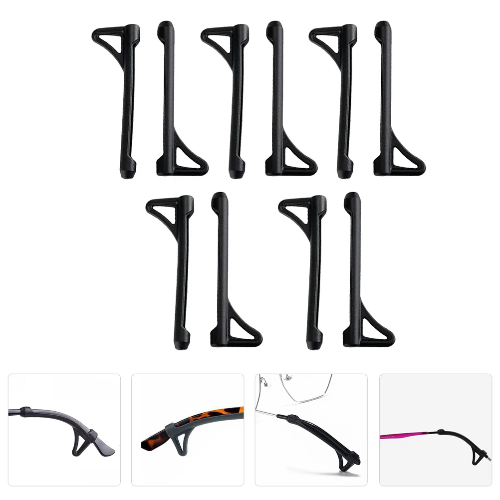 

1 set Anti-Slip Eyeglass Ear Hooks Silicone Non-Slip Grips For Sports Running Fitness Daily Wear Eyewear Retainer