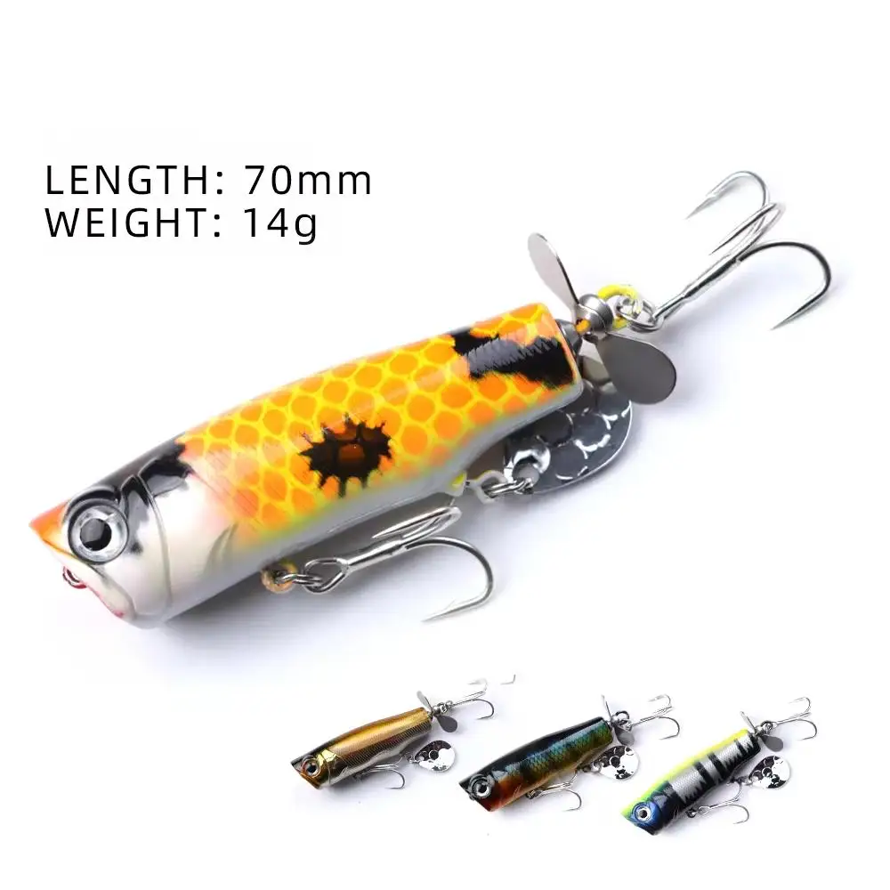 

Jigbass Popper Fishing Lure 70MM 14G Topwater Wobblers Artificial Hard Bait Floating Swimbait Good Action Trout Sea Tuna Bass