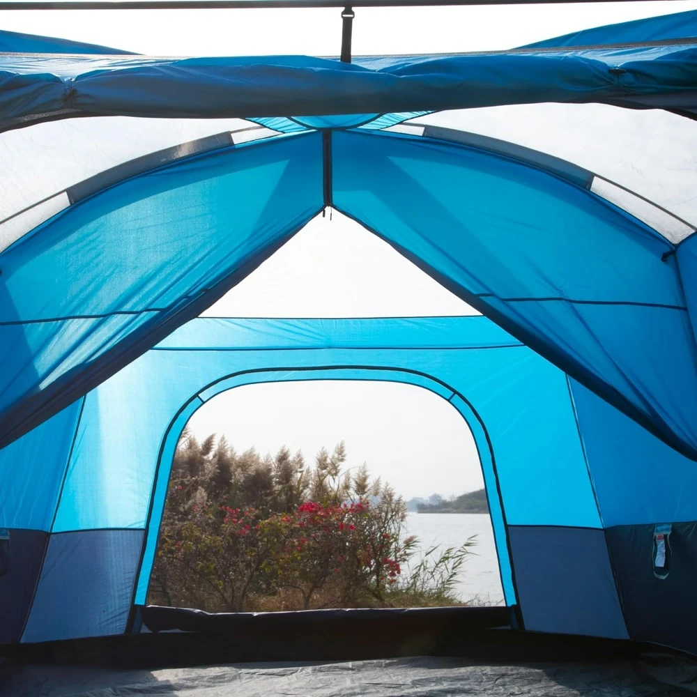 Extra Large Tent ,Family Cabin Tents,with Mesh,Straight Wall,Waterproof,Double Layer,Big Tent For Outdoor,Picnic