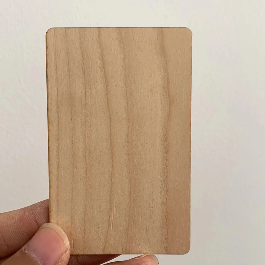 10pcs freely shipping 13.56mhz NFC Blank Bamboo Wooden Membership Card NFC Contactless Business Card for Social Media