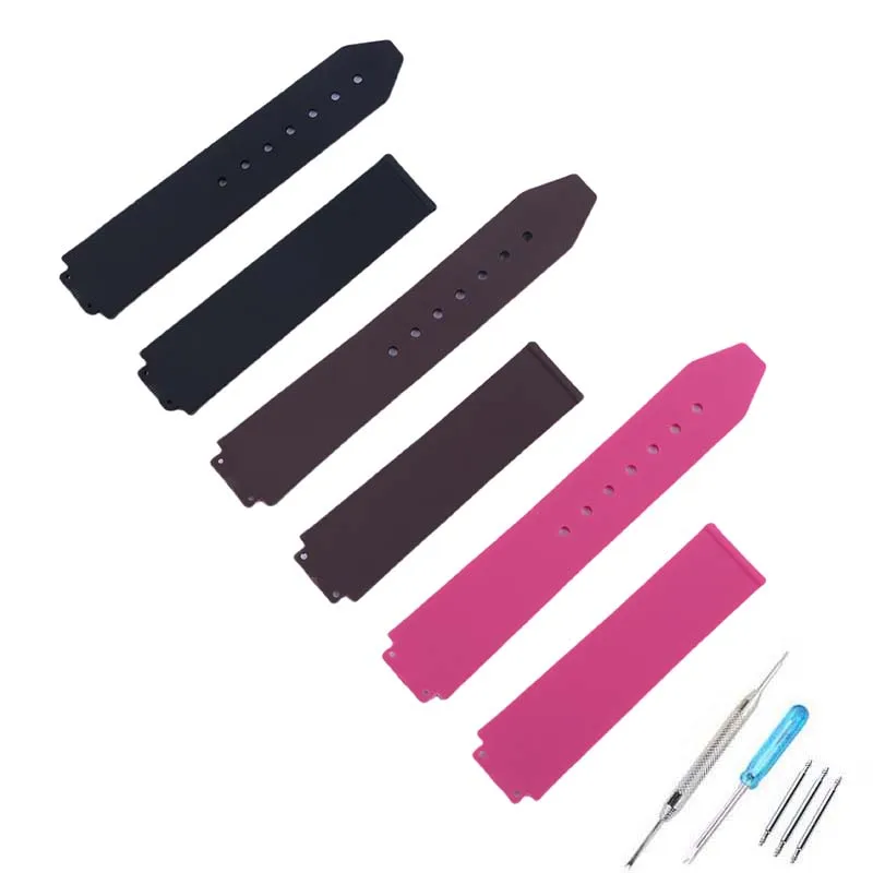 Watch Accessories 20mmx14mm rubber watch band compatible with Hublot Quartz Fusion watch strap women's silicone bracelet 18mm