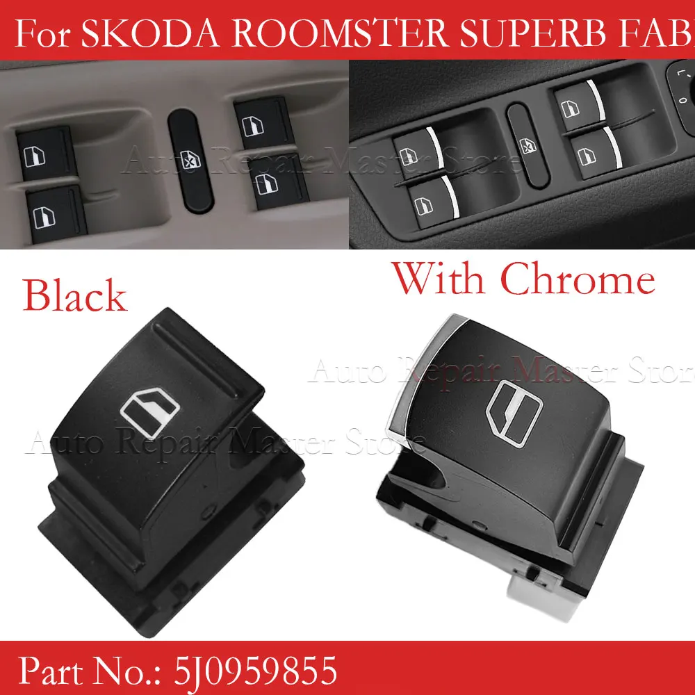 

5ND959857 5J0959855 Power Window Master Switch Control Button For VW Jetta Tiguan Golf GTI MK5 MK6 Passat B6 CC Seat Leon MK2 5