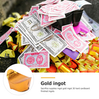 90pcs Gold Yuanbao Hard Cardboard Paper Ingots for Ancestor Worship Sacrificing Supplies Bright Practical Easy to Burn