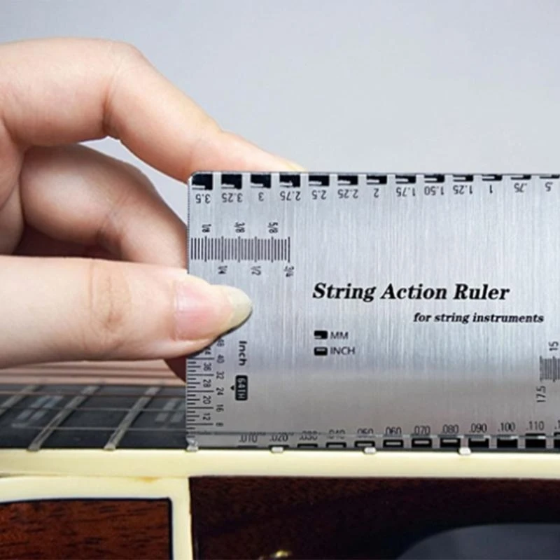 Guitar String Height Ruler String Action Gauge Ruler for Guitar and Bass Setup