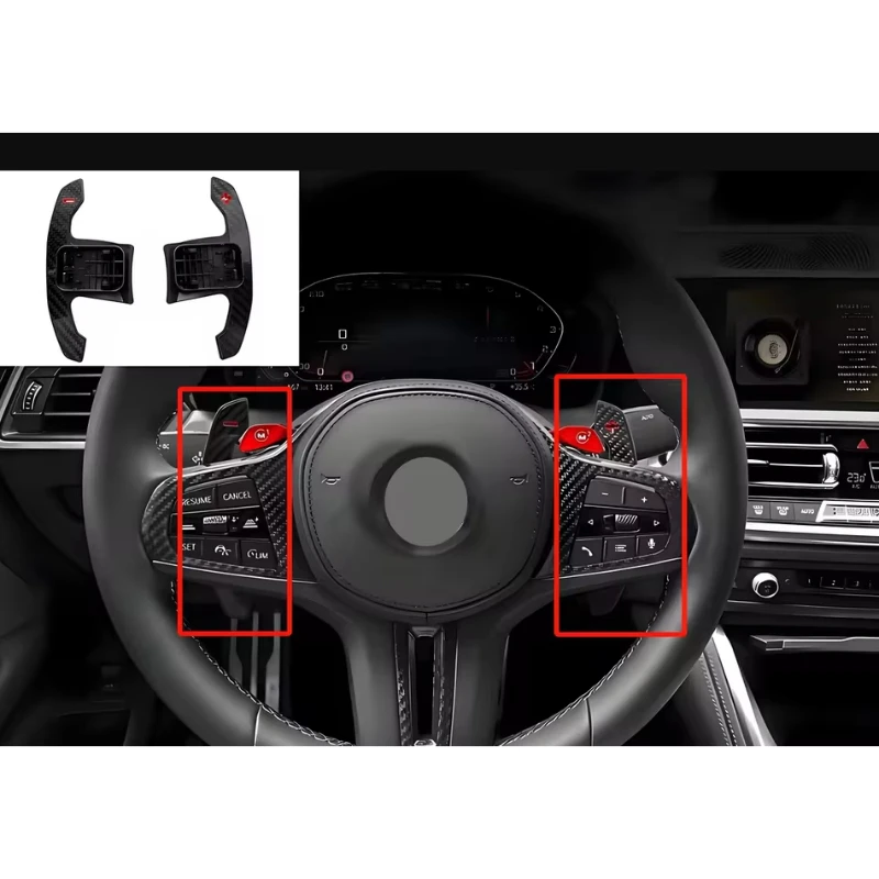 F20 F30 F32 F34 F36 F80 G42 G20 G22 G30 F30 F31 1 2 3 4 5 7 Series Carbon Fiber Steering Wheel Shifter Paddles For BMW