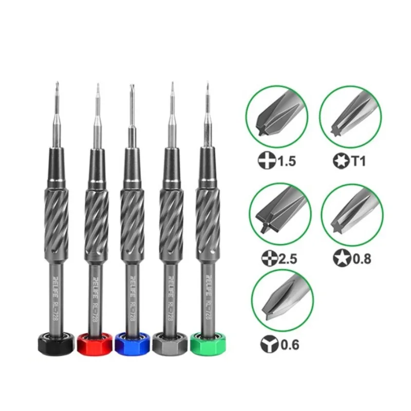 RL-728 Precise Repair Bolt Driver For iPhone Android Mobile Phone Main Board LCD Screen Dismantling Combat Screwdriver Set Tool