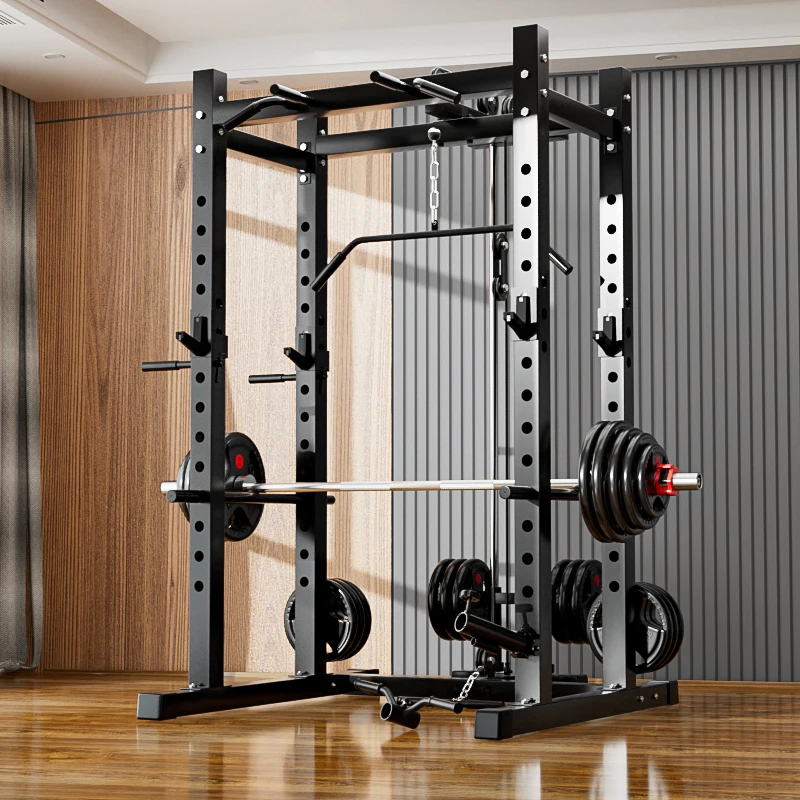 

Multifunctional Commercial Gym Frame Home Fitness Equipment Station Barbell Squat Rack Wall Mounted Weight for Bodybuilding 1