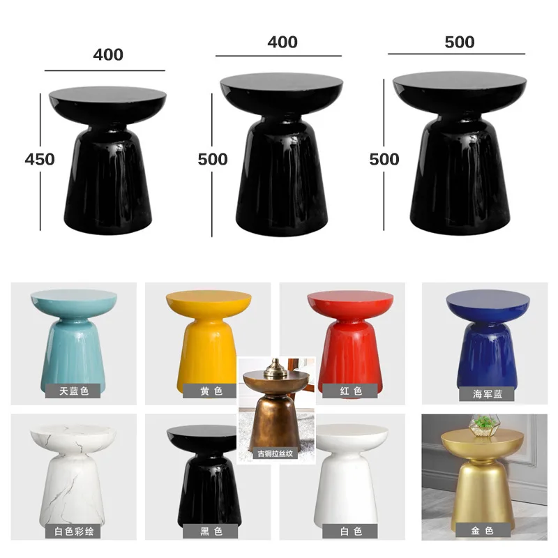 Nordic side a few horseshoes move corner a few creative simple narrow Internet celebrity bedside round table light  table