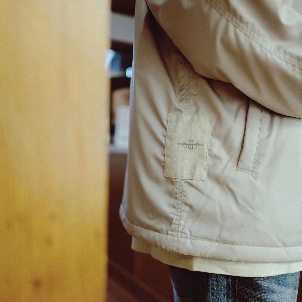 

MADN X Peace And ter 0th Anniversary Collaborative Jaet Loose Fit Long Sve Warm Outerwear for Men