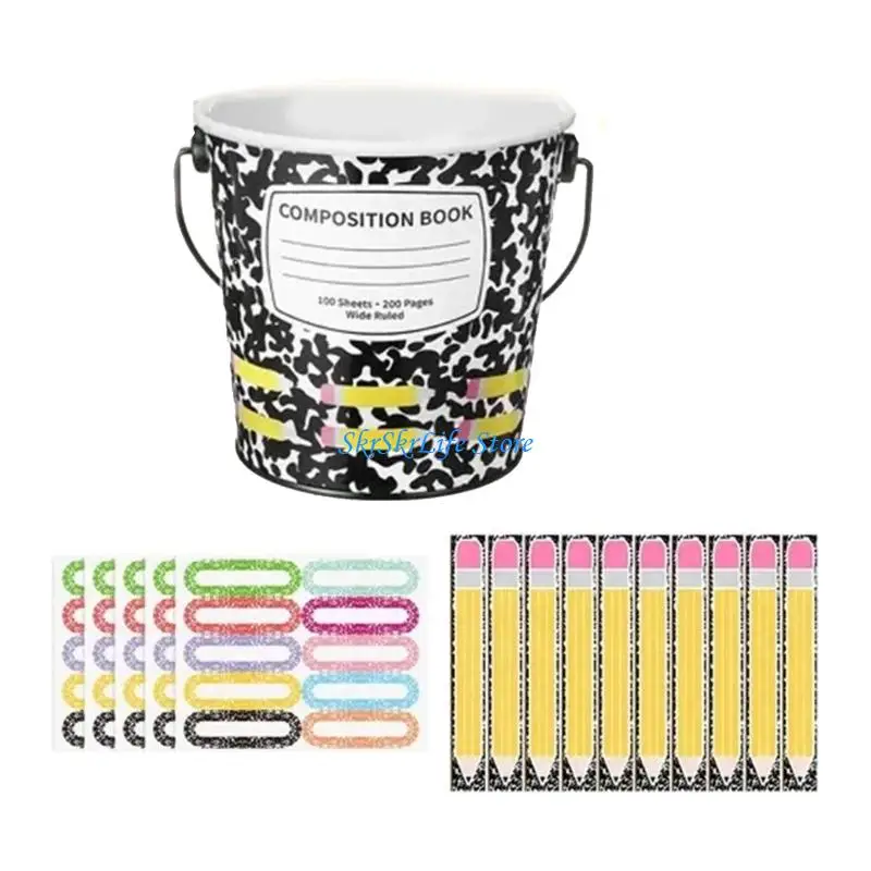 E65E Wooden Name Set with Writable Labels for Classroom Teachers