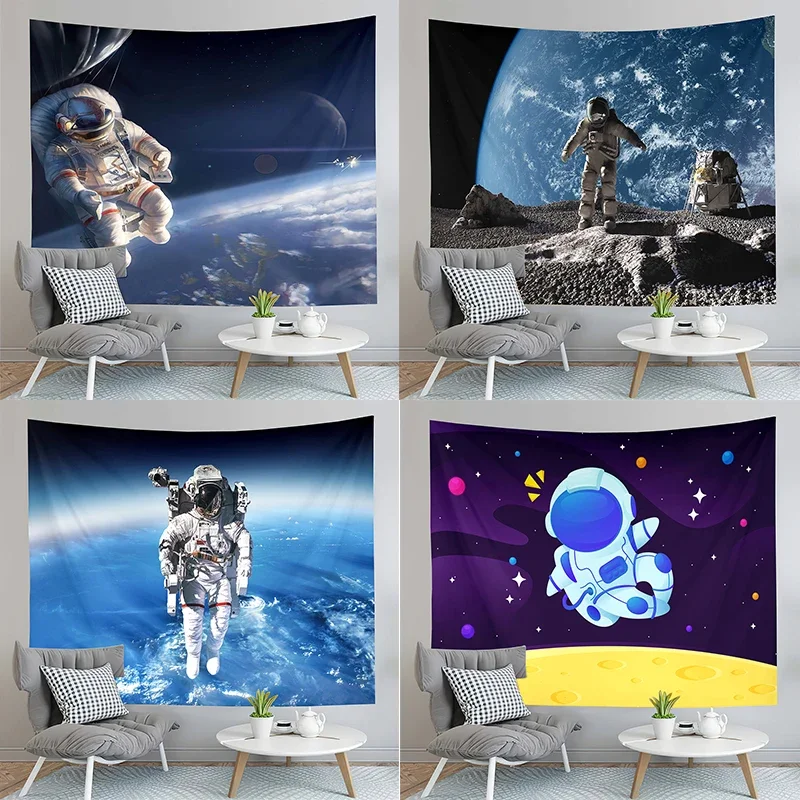 Astronaut Tapestry Cosmic Travel  Fantasy Space  Dormitory Bedroom Aesthetic