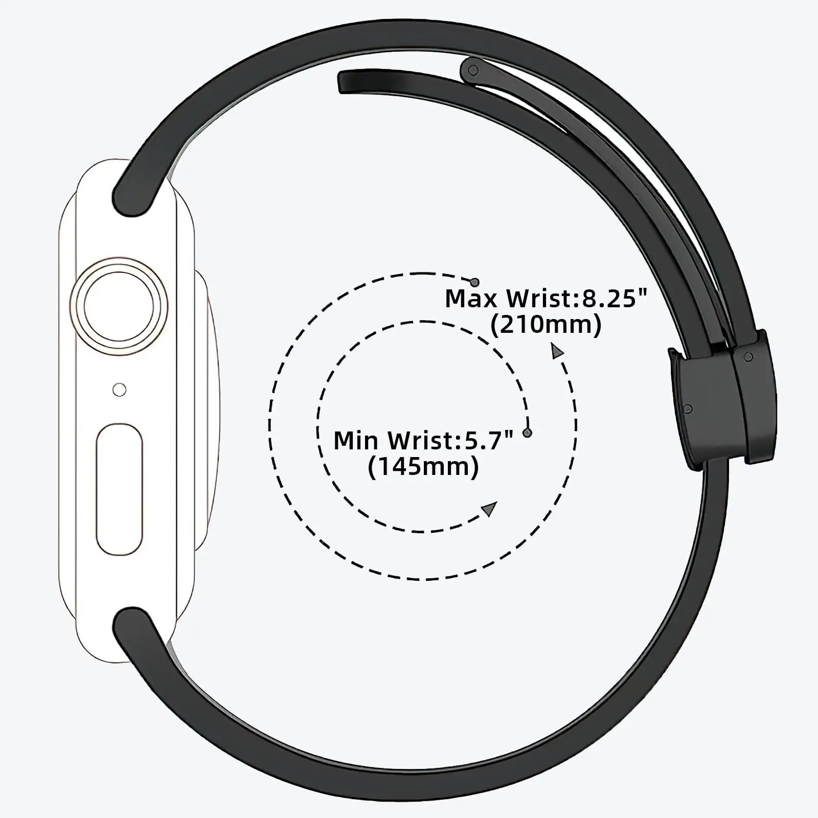 Магнитный силиконовый ремешок для Apple Watch, ремешок 44 мм, 40 мм, 49 мм, 45 мм, 41 мм, 46 мм, браслет correa iWatch series 9 7 3 6 8 se ultra 2 10