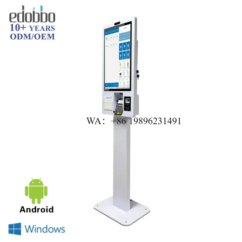 24/7 Kiosco Autoservicio POS System PC Cash Register for Efficient Bank and Supermarket Shop Payments