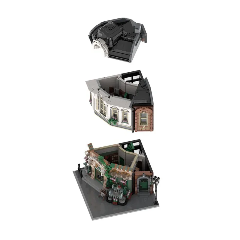 Medieval Castle Model Moc Building Bricks Cafe Fleur Model Technology Modular Blocks Gifts Christmas Toys Sets Assembly