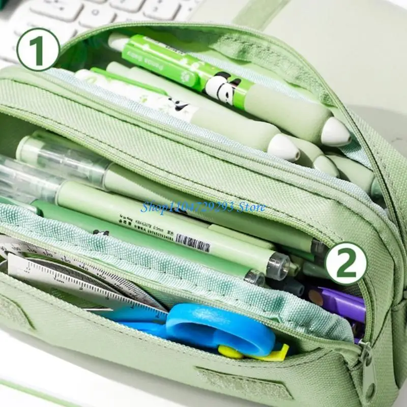 

Y2GD Big Capacity Pencil Pen Case High Capacity Pen Pouches Zippered Storage Bag Travel Cosmetic Bag Portable Pen Organizers