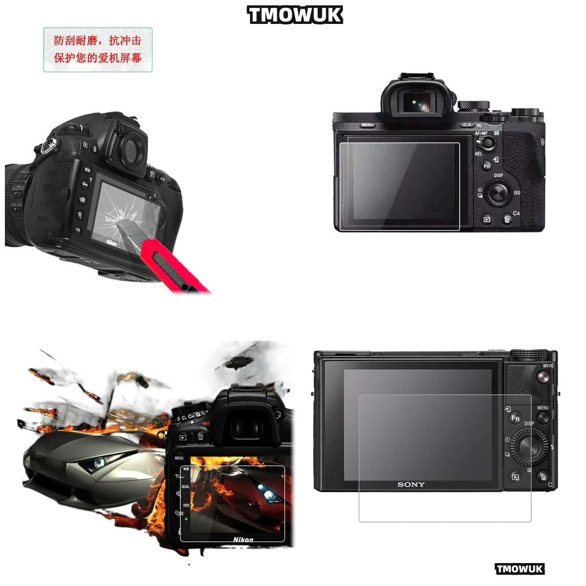 

For RX100M2 RX100M3 RX100M4 RX100M5 RX100M7 RX1 9H Tempered Glass LCD Screen Protector Film