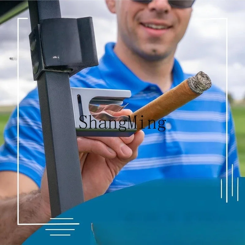 SM Metal Cigar Holder with Magnetic Base Adjustable Premium Cigar Entrainment Elastic Band
