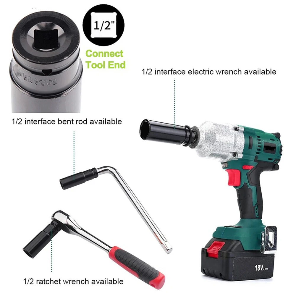 3 Stuks 17-21Mm Elektrische Slagmoersleutel Zeskant Dopkop Set Hardheid En Duurzaamheid Handgereedschap Voor Dopsleutel Set Gereedschap