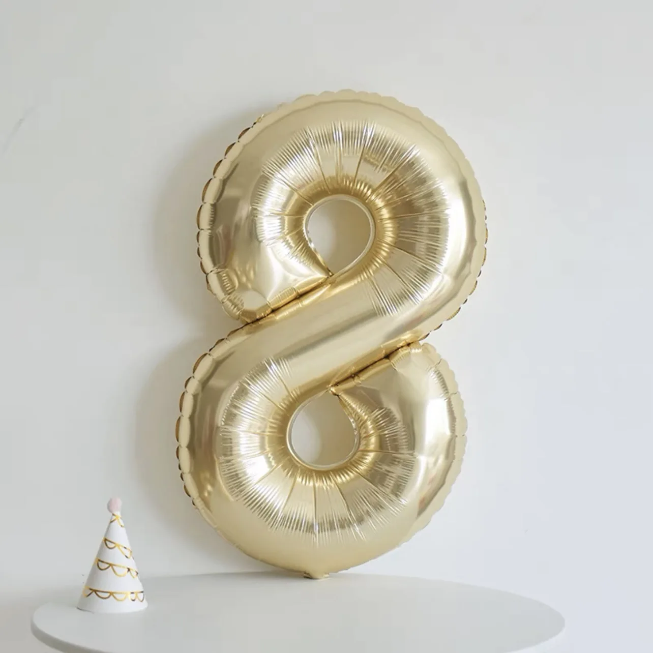 Geburtstagsballon mit Champagner-Gold-Zahlen, 101,6 cm, große Chrom-Gold-Zahlen-Folienballons für Geburtstag, Neujahr, Jahrestag, Dekoration – Detail 18