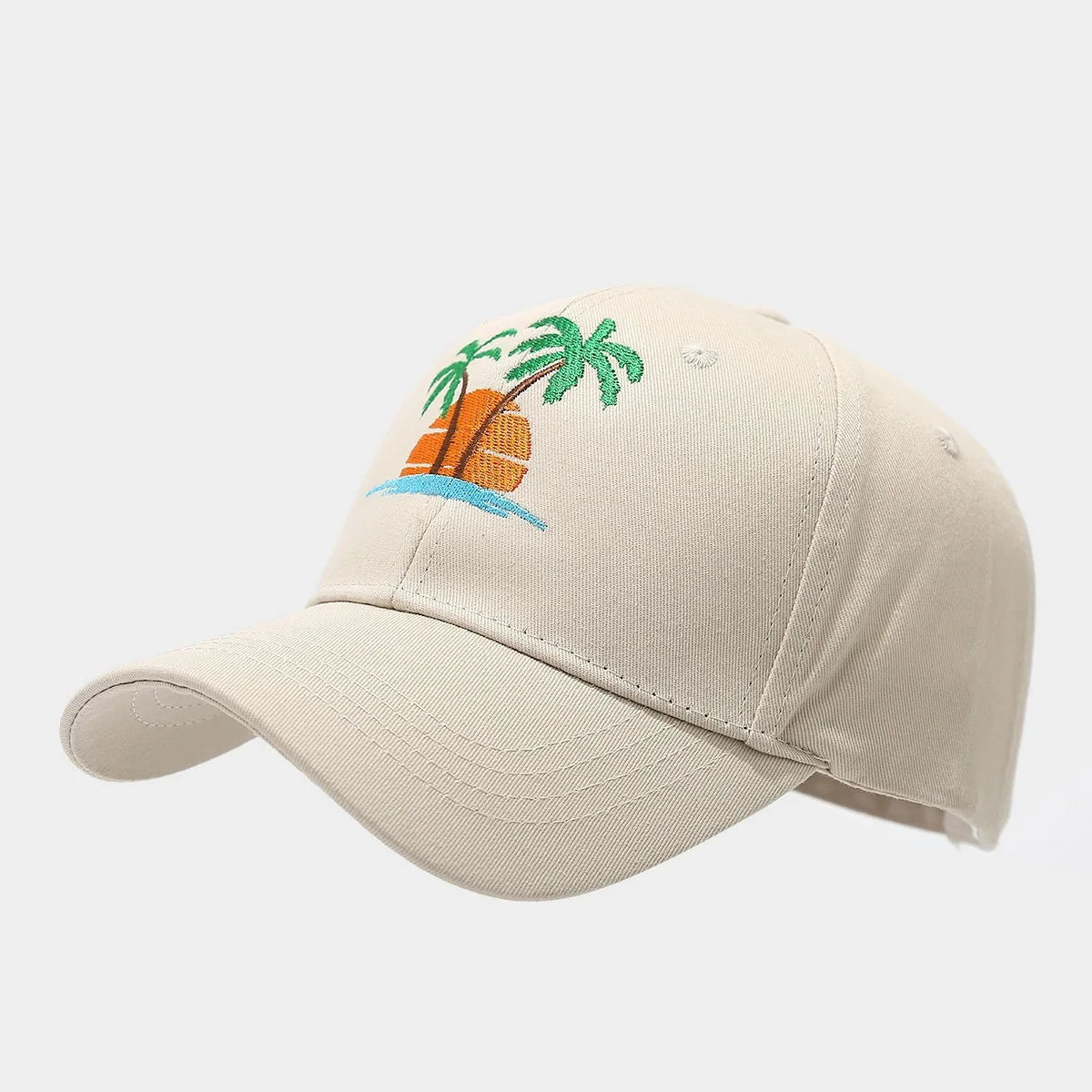 

Baseball Cap ‌Coconut Tree Men Women Curve Bill Fitted Hat Sun Protection Accessory For Golf Running Outdoor Sports