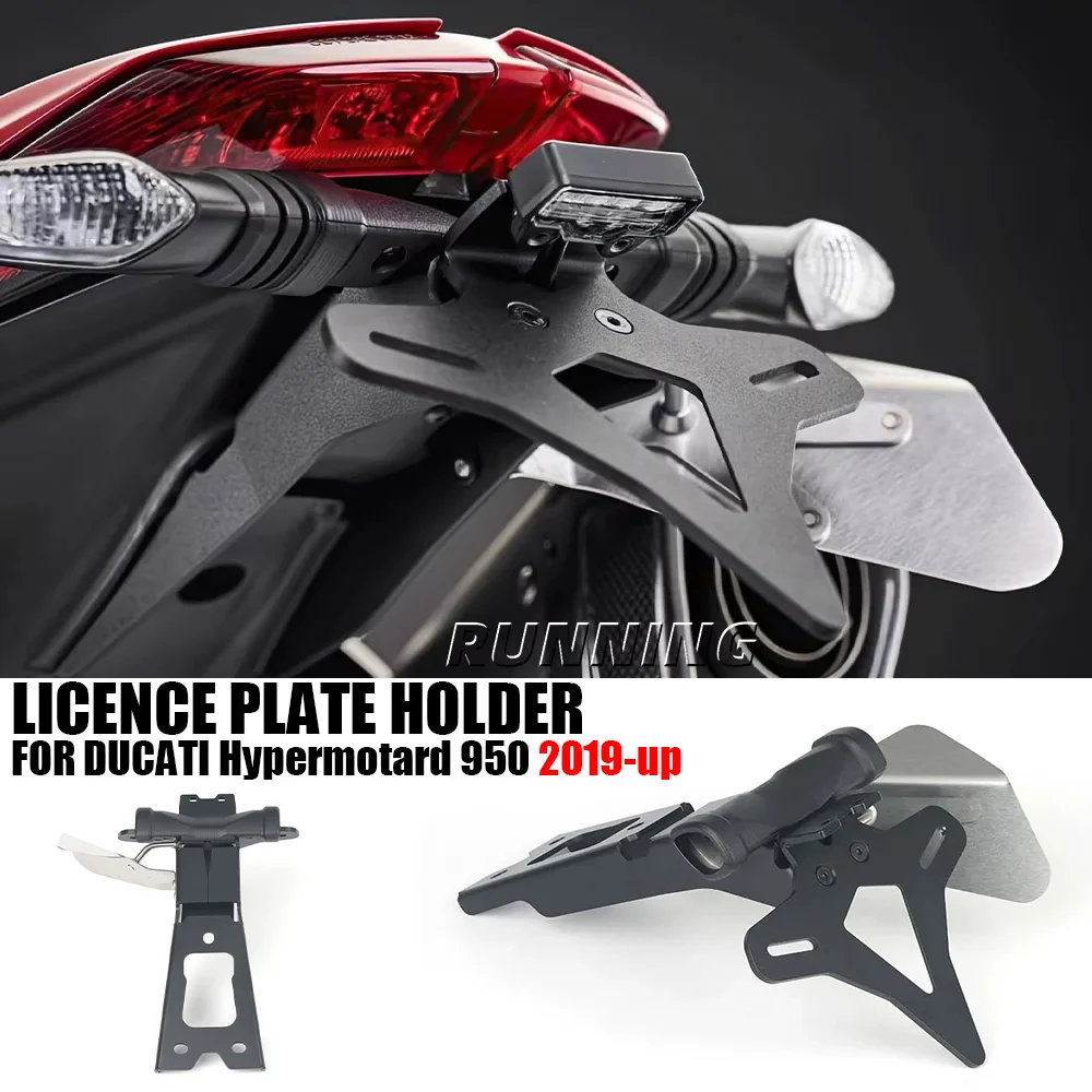 

Motorcycle Accessories Rear Short Tail Stock License Plate Holder Tailstock Frame Bracket Kit For Ducati Hypermotard 950 2019-UP