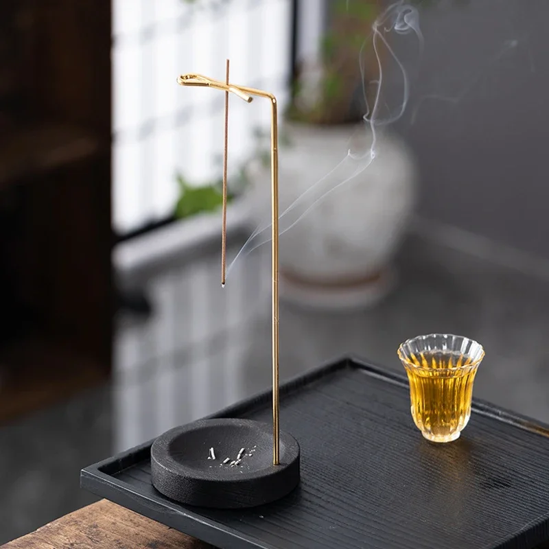 Creative Upside Down Incense Burner Incense Stick Holder Wooden Round Incense Tray Ornament Home Bedroom Yoga Decoration Crafts