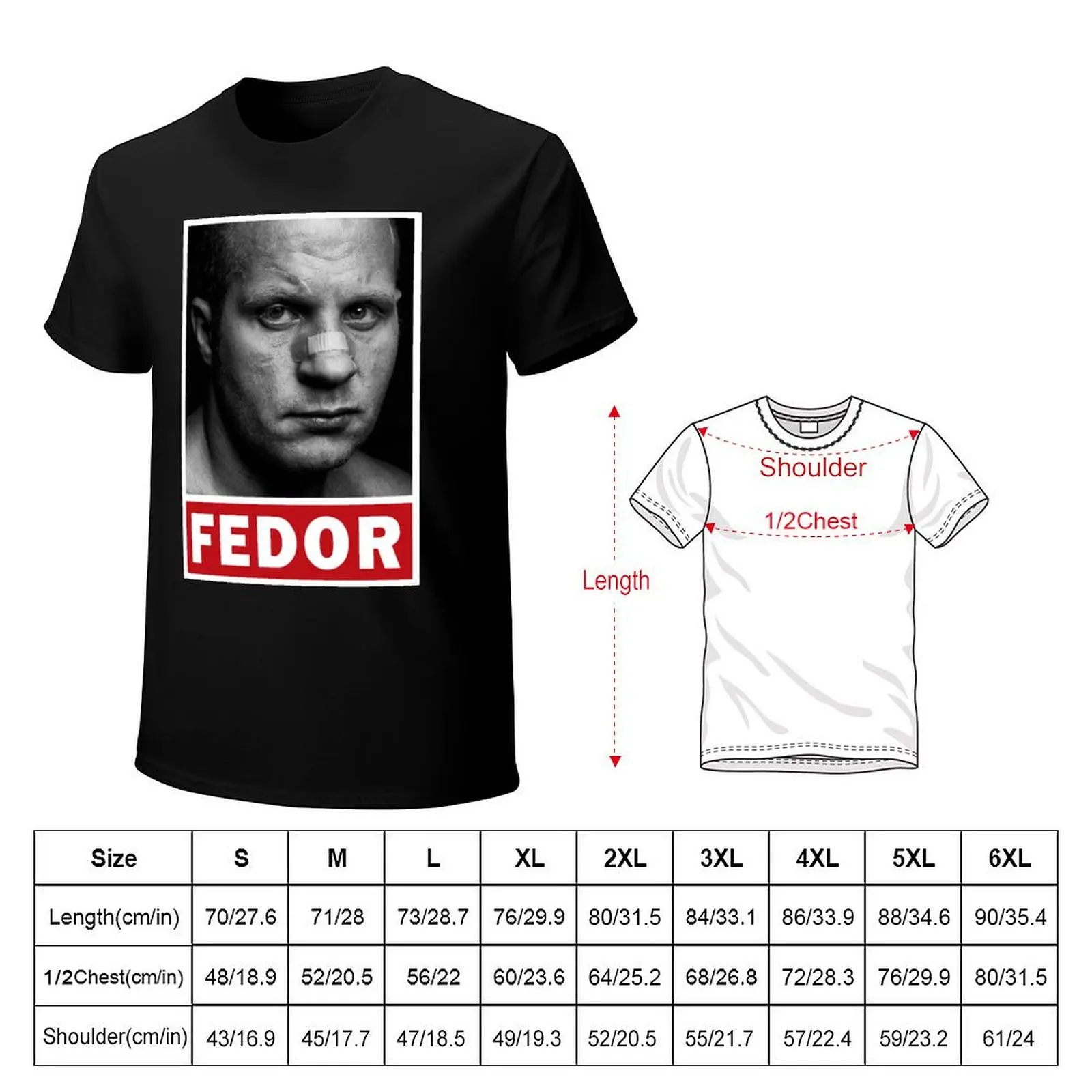 Fedor Emelianenko T-Shirt Retro Graphic Print T-Shirt