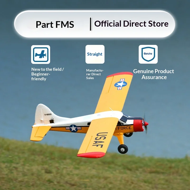Fms New 800mm Beaver Beginner'S Guide Rc Plane Propeller Assembly Fixed Wing Model Outdoor Small Aircraft Pnp Rtf