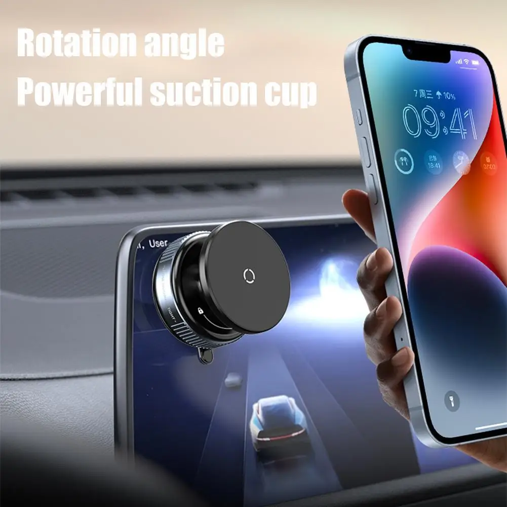 1/2pcs Magnetic Car Bracket 360 Rotation Mobile Phone Holder Bracket Intelligent Car Mount Vacuum Adsorption Suction Universal