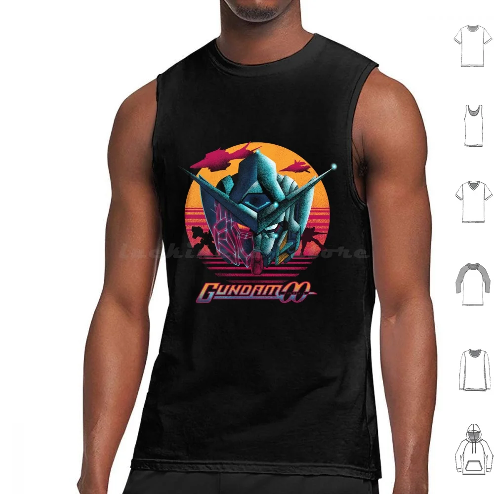 Oo Tank Tops Print Cotton Exia Double O Oo Kyrios Virtue Cherudim Mecha Robot Giant Robot Anime Manga Japan Setsuna