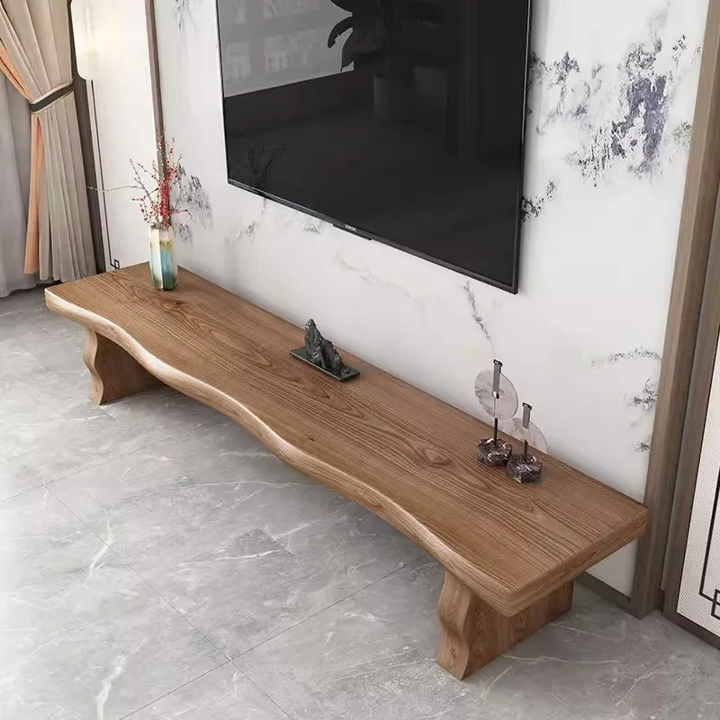 The long stool can sit on the all-wood whole board tea table, durable natural edge, no splicing, guest table, long bench