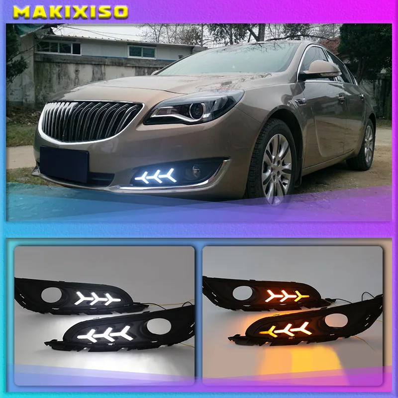 

2PCS LED For Buick Opel Regal Insignia 2013 2014 2015 DRL Daytime Running Lights Daylight With Turn Signal and Night Blue Lamp