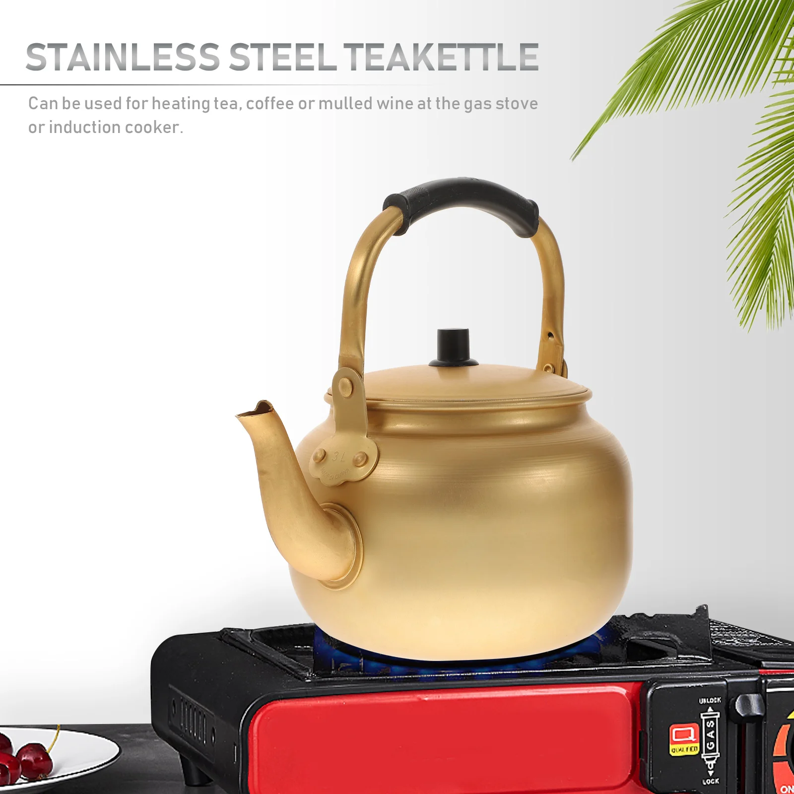 

Thickened Aluminum Rice Jug Teakettle Boil Water Kettle Ergonomic Handle Hot Beverage Maker Wear Resistant Corrosion