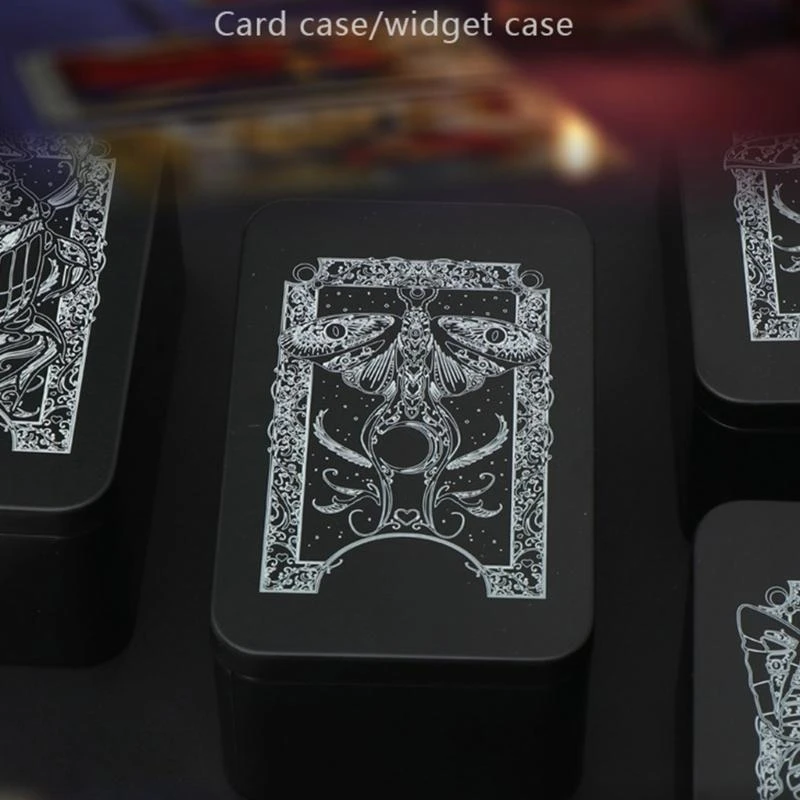 Metal Game Card Box Playings Tarots Container Storage Case Packing Box Playings Cards Box Empty Candy Storage Case